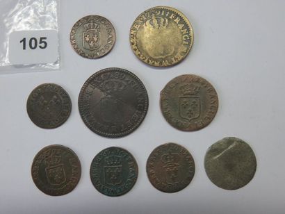 Monnaies Royales - Collection de 9 monnaies,...