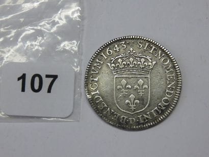 Monnaie Royale - Louis XIII - 1/4 écu, 2ème...
