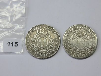 Monnaies Royales - Louis XV - Lot de 2 x...