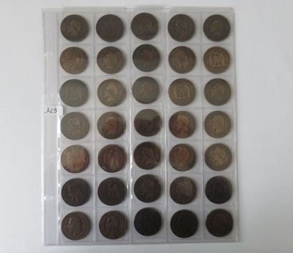 Monnaies - France - Collection de 110 x Décime...