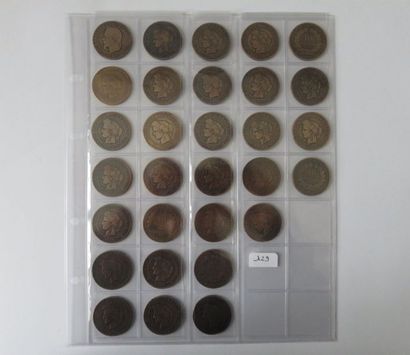 Monnaies - France - Collection de 110 x Décime...