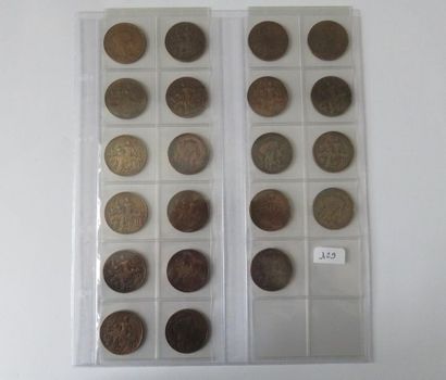 Monnaies - France - Collection de 110 x Décime...