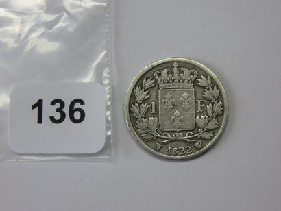 Monnaie - France - 1 Franc Louis XVIII 1822...