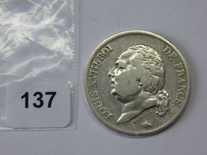 Monnaie - France - 5 Francs Louis XVIII,...