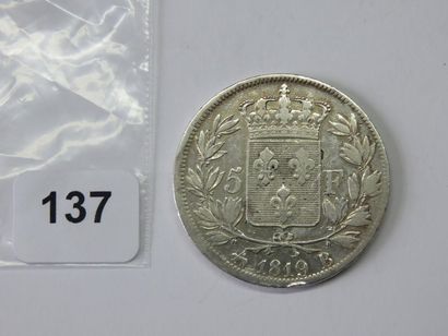 Monnaie - France - 5 Francs Louis XVIII,...