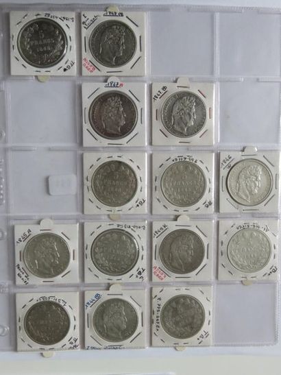 Monnaies - France - Collection de 14 x 5...
