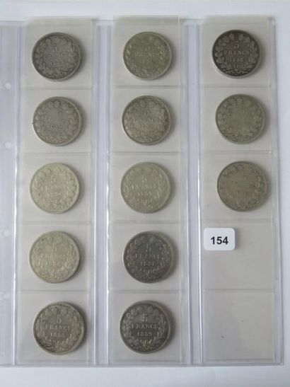 Monnaies - France - Lot de 13 x 5 Francs...
