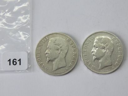 Monnaies - France - Lot de 2 x 5 Francs Napoléon...