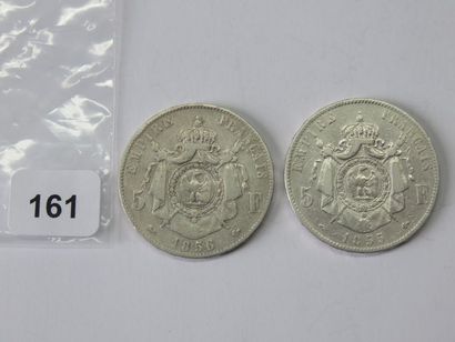 Monnaies - France - Lot de 2 x 5 Francs Napoléon...