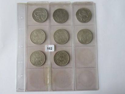 Monnaies - France - Collection de 8 x 5 Francs...