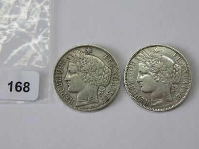 Monnaies - France - Lot de 2 x 5 Francs Céres...