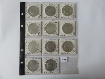 Monnaies - France - Collection de 11 x 5...