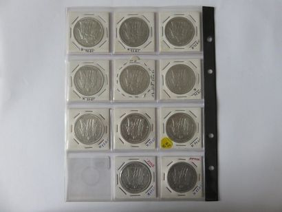 Monnaies - France - Collection de 11 x 5...