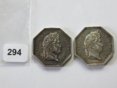 Jetons - Assurances - Lot de 2 jetons Louis-Philippe...