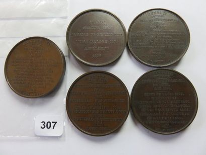 Médailles - Collection de 5 médailles de...
