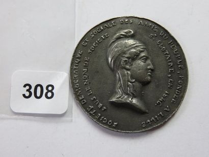 Médaille rèvolution 1848 - Société démocratique...