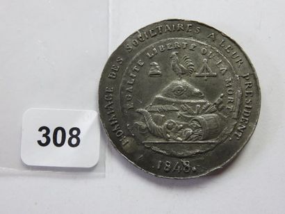 Médaille rèvolution 1848 - Société démocratique...
