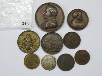  Médailles - Lot de 9 médailles, Médaille...