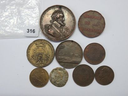  Médailles - Lot de 9 médailles, Médaille...