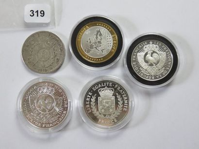 Médailles et Monnaie - Lot de 4 médailles,...