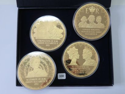 Médailles - Collection de 4 médailles géantes...