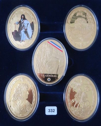 Médailles - Collection de 5 médailles Historiques,...