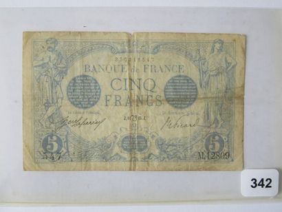 Billet - France - 5 Francs Bleu 