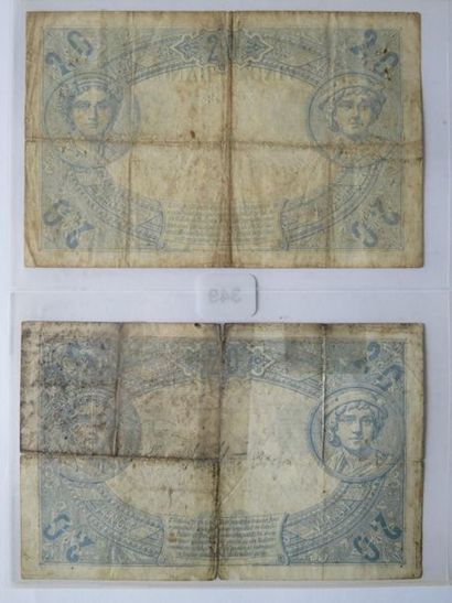 Billets - France - Lot de 2 x 20 Francs Noir,...