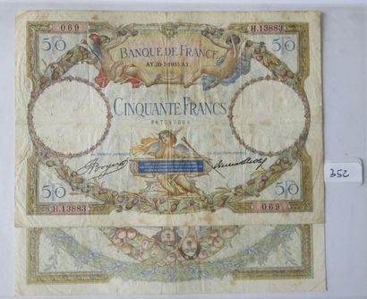 Billets - France - Lot de 2 x 50 Francs Luc...