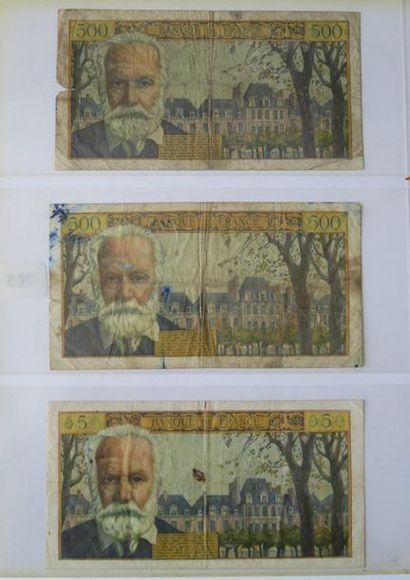 Billets - France - Lot de 3 billets Victor...
