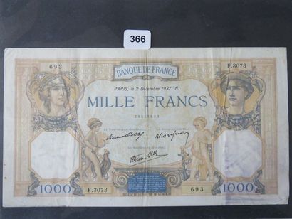 Billets - France - Lot de 2 x 1000 Francs...