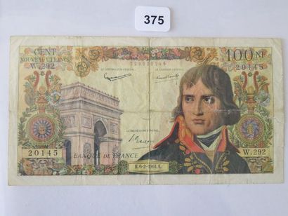 Billet - France - 100 Nouveaux Francs Bonaparte...