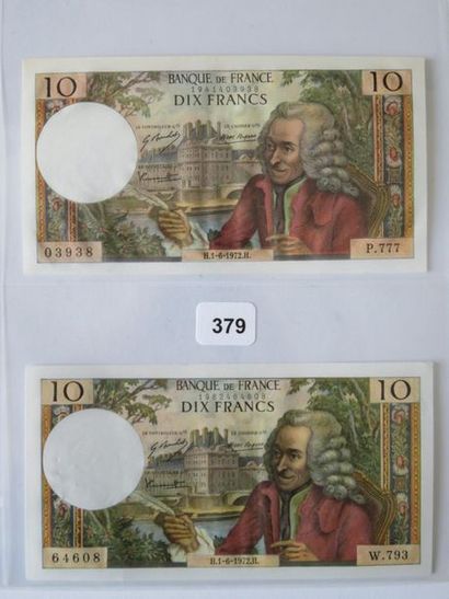 Billets - France - Paire de 2 x 10 Francs...