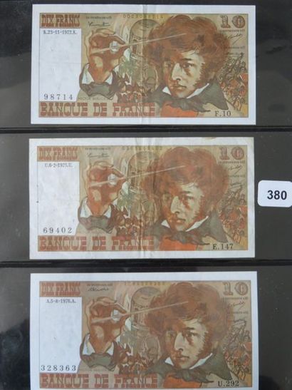 Billets - France - Lot de 4 x 10 Francs Berlioz,...
