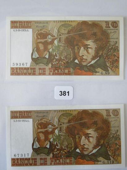 Billets - France - Paire de 2 x 10 Francs...