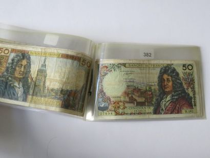Billets - France - Lot de 7 x 50 Francs Racine,...