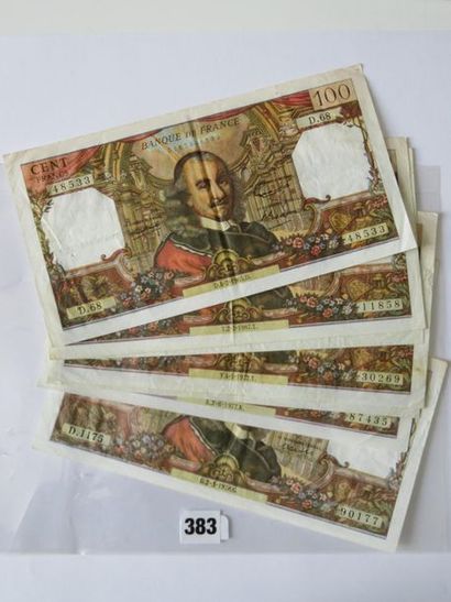 Billets - France - Lot de 7 x 100 Francs...