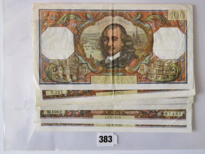 Billets - France - Lot de 7 x 100 Francs...