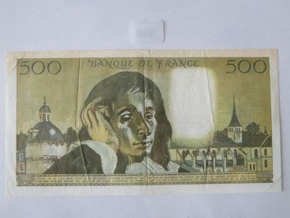 Billet - France - 500 Francs Pascal 2 janvier...