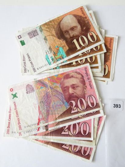 Billets- France - Lot de 27 billets, dont...