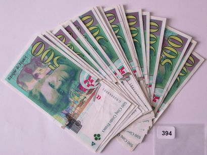 Billets- France - Lot de 23 x 500 Francs...