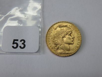 Monnaie or - 20 Francs Coq, tranche : Liberté...