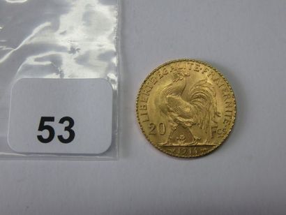 Monnaie or - 20 Francs Coq, tranche : Liberté...