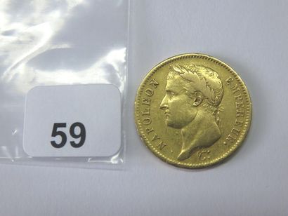 Monnaie or - 40 Francs Napoléon Ier tête...