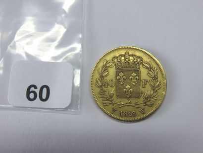 Monnaie or - 40 Francs Louis XVIII 1818 W...