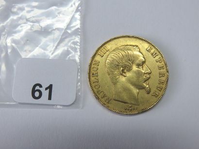Monnaie or - 50 Francs Napoléon III, tête...