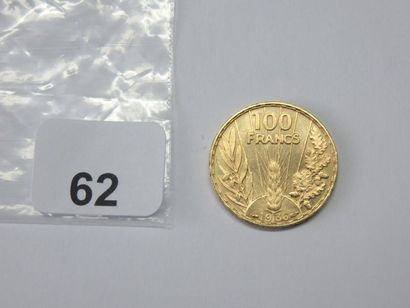 Monnaie or - 100 Francs Bazor 1936 SUP r...