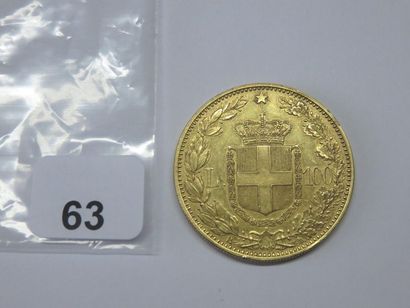 Monnaie or - Italie - 100 Lire Umberto I...