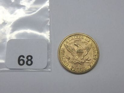 Monnaie or - USA - 5 Dollars Liberty 1880...
