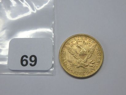 Monnaie or - USA - 5 Dollars Liberty 1881...